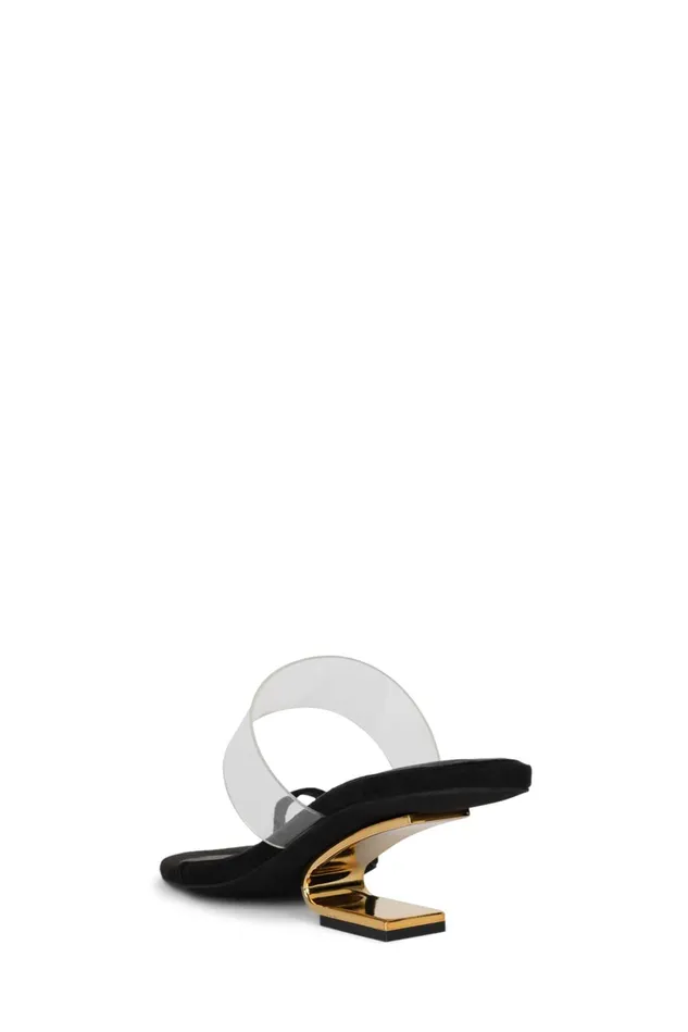 Jeffrey Campbell CALCULATE Fuchsia Suede Gold Women Heel
