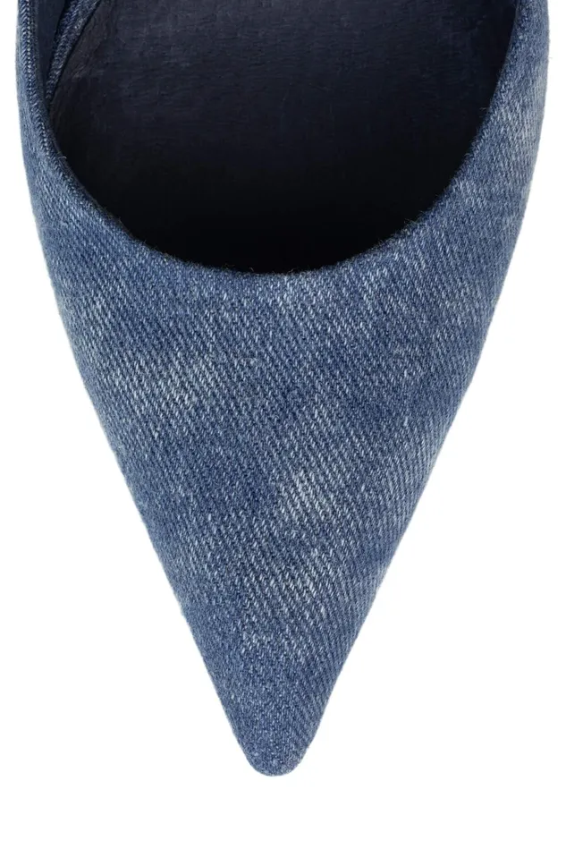 Jeffrey Campbell CONVINCE Blue Acid Wash Denim Women Pump
