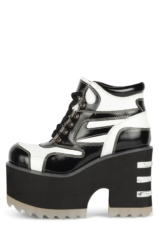 Jeffrey Campbell DANGERS Black White Women Boot