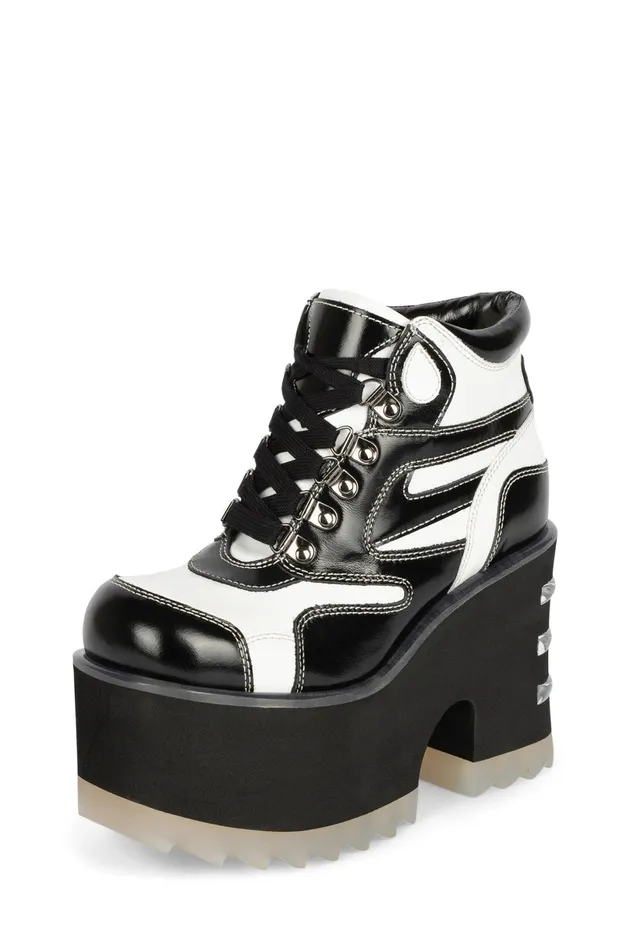 Jeffrey Campbell DANGERS Black White Women Boot