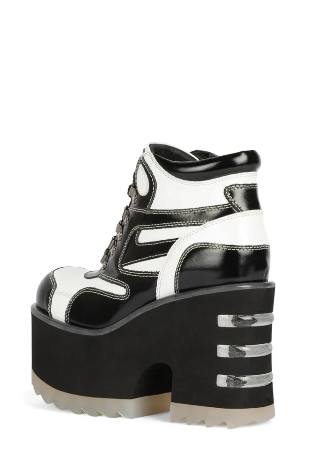 Jeffrey Campbell DANGERS Black White Women Boot