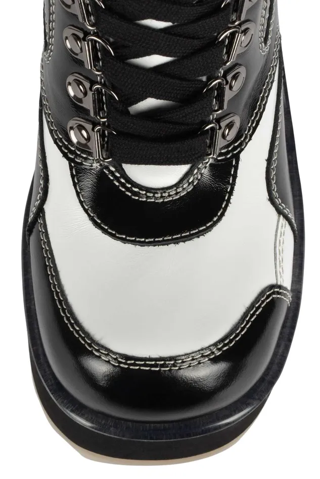 Jeffrey Campbell DANGERS Black White Women Boot