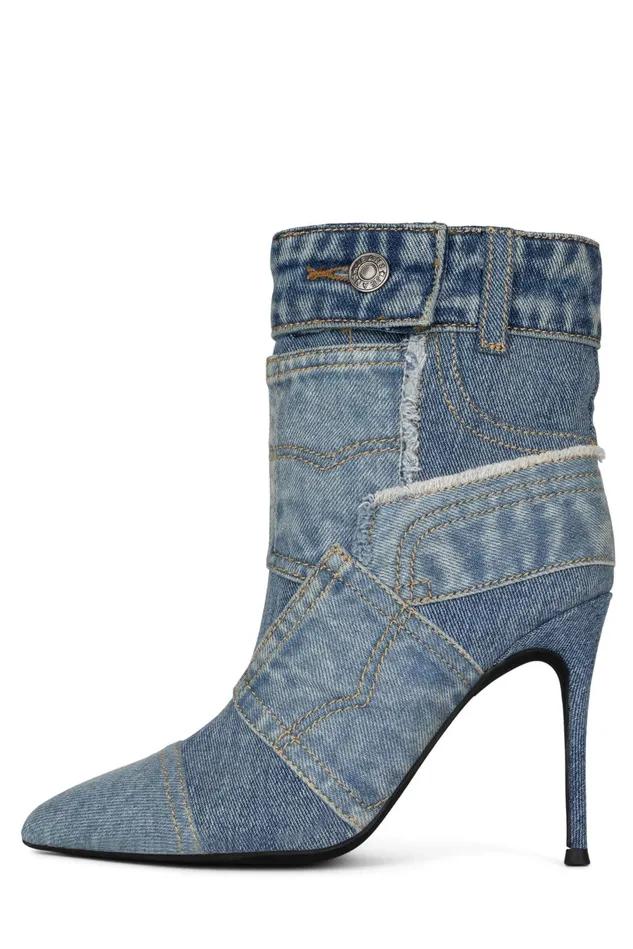Jeffrey Campbell DENIMOUS Blue Denim Multi Women Ankle To Mid