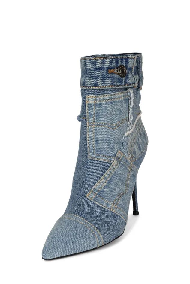 Jeffrey Campbell DENIMOUS Blue Denim Multi Women Ankle To Mid