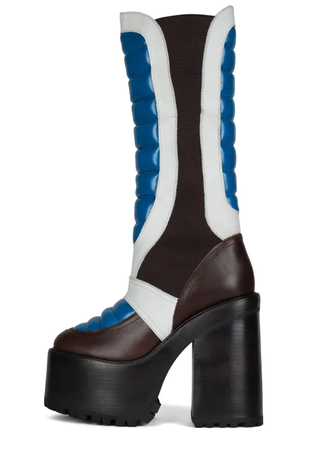 Jeffrey Campbell DIRTBIKE Black Orange White Women Boot