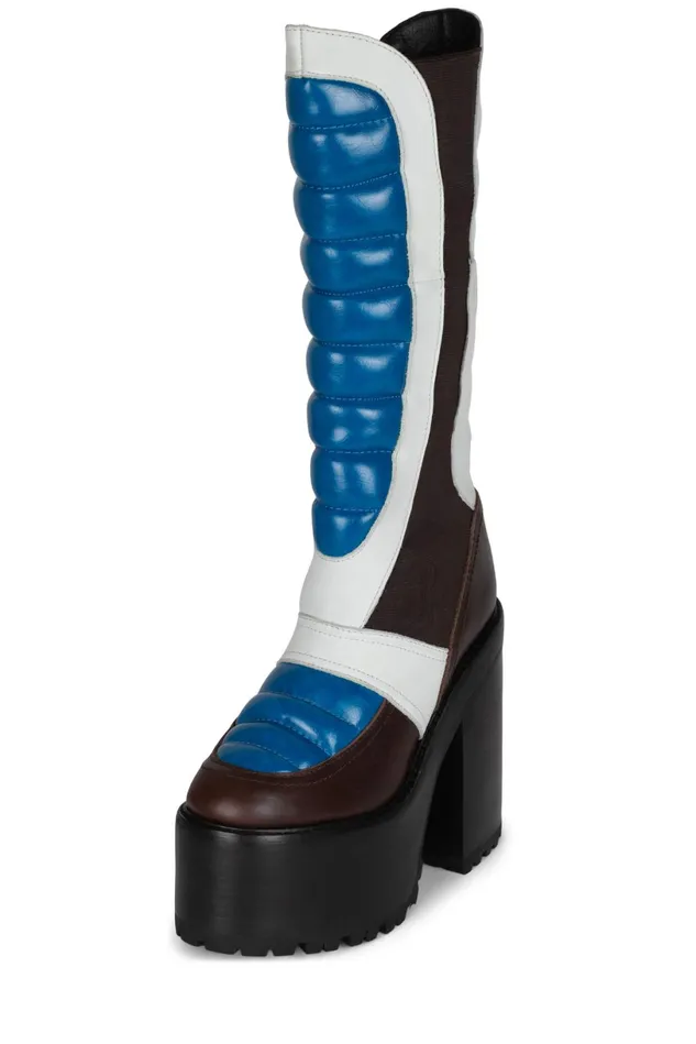Jeffrey Campbell DIRTBIKE Black Orange White Women Boot