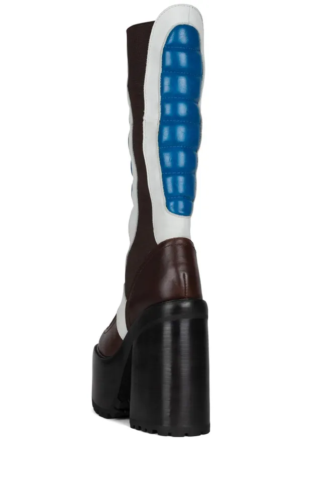 Jeffrey Campbell DIRTBIKE Black Orange White Women Boot