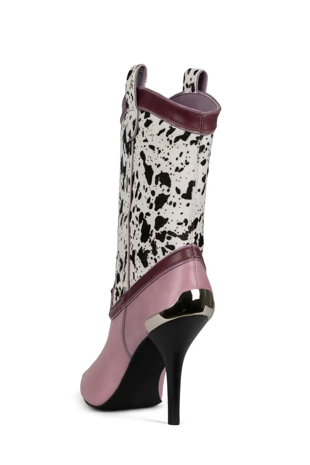 Jeffrey Campbell ELPASOF Purple Cb White Black Hair Women Ankle To Mid