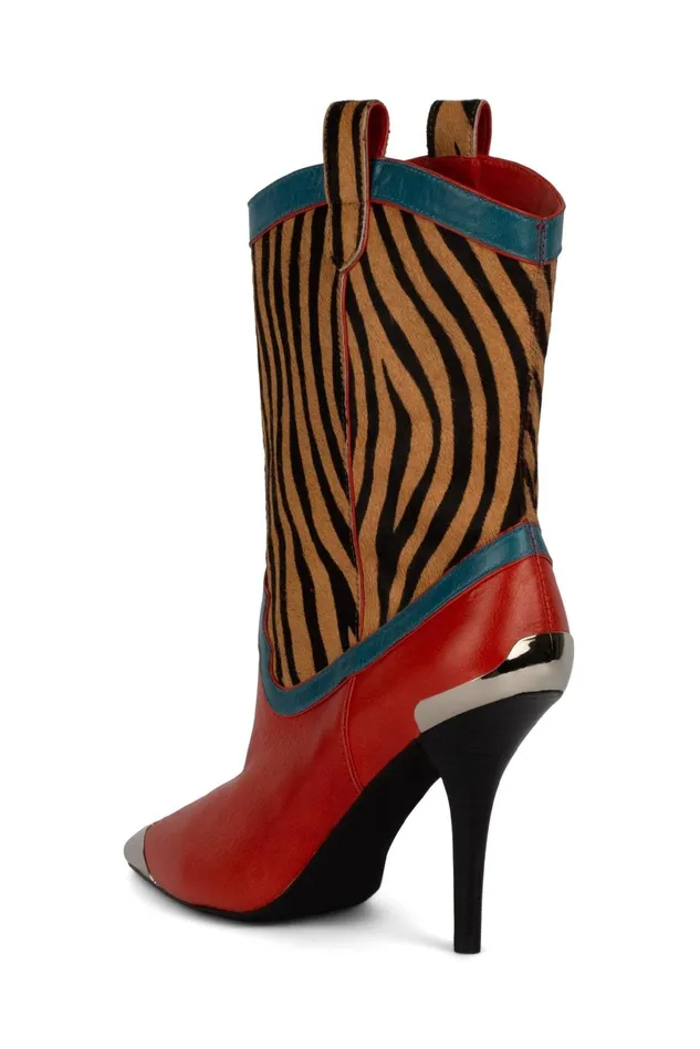 Jeffrey Campbell ELPASOF Purple Cb White Black Hair Women Ankle To Mid