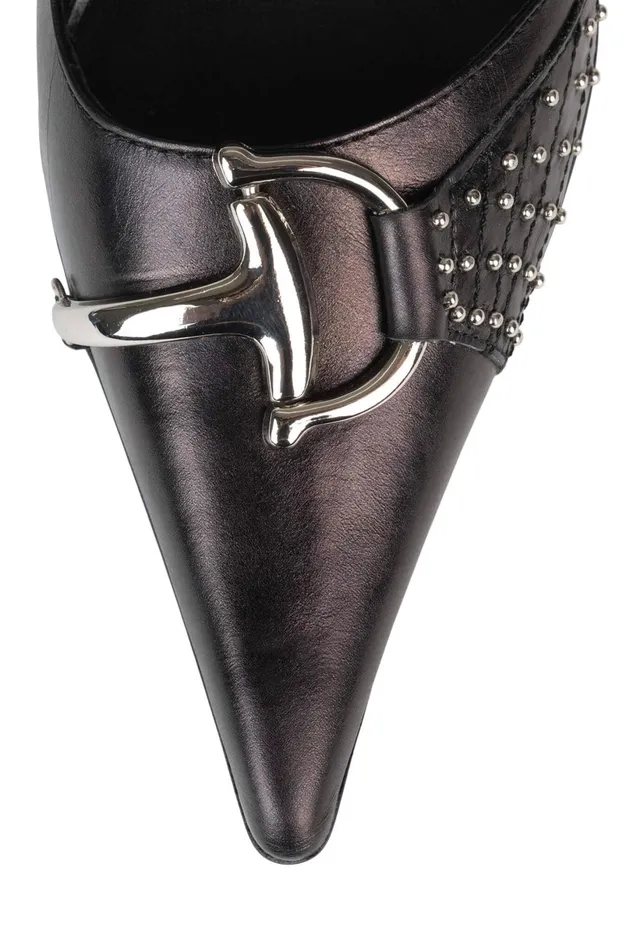 Jeffrey Campbell ELECTRO Black Silver Women Pump