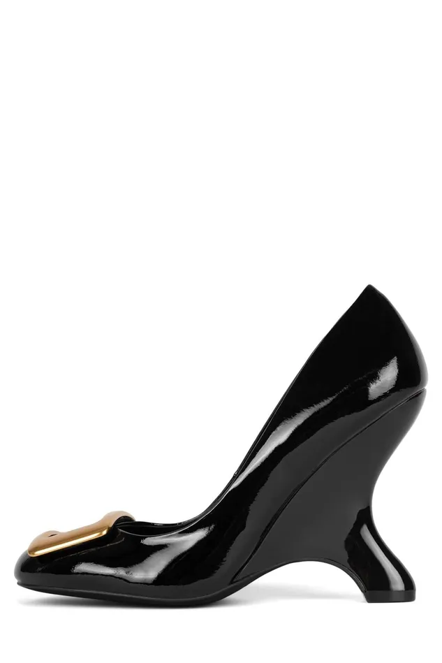 Jeffrey Campbell FALSETTO Pink Patent Silver Women Wedge