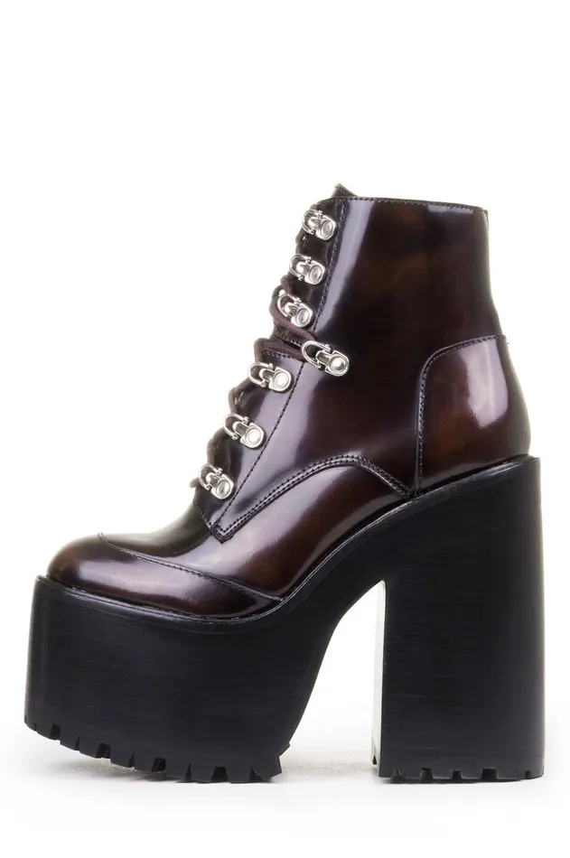 Jeffrey Campbell FERNROCK Wine Box Women Boot