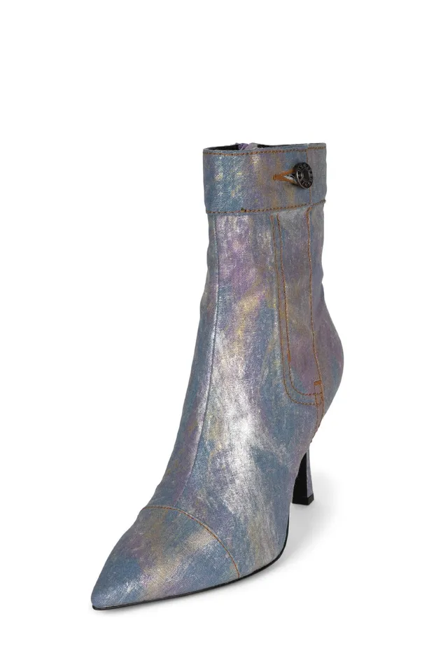 Jeffrey Campbell FINITELY Blue Denim Yellow Multi Women Ankle To Mid