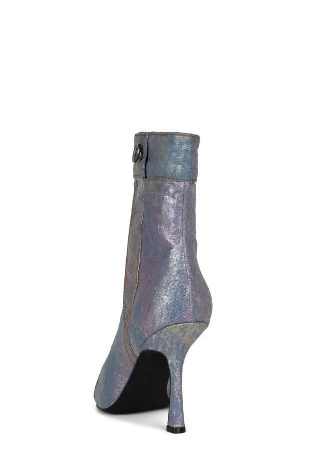 Jeffrey Campbell FINITELY Blue Denim Yellow Multi Women Ankle To Mid