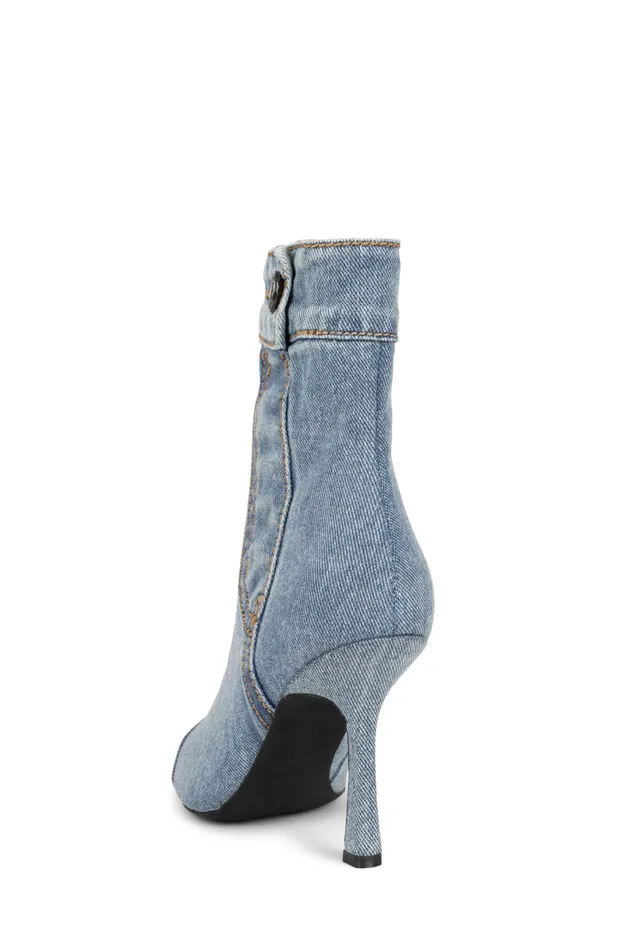 Jeffrey Campbell FINITELY Blue Denim Yellow Multi Women Ankle To Mid