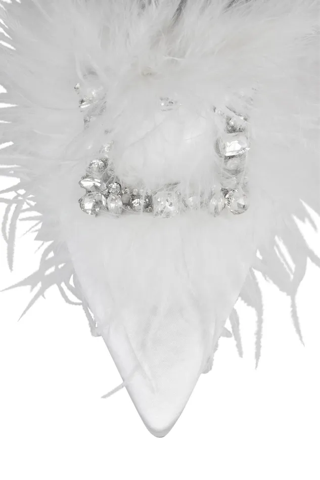 Jeffrey Campbell FURWUT White Satin Women Wedge