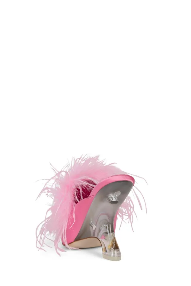 Jeffrey Campbell FURWUT White Satin Women Wedge
