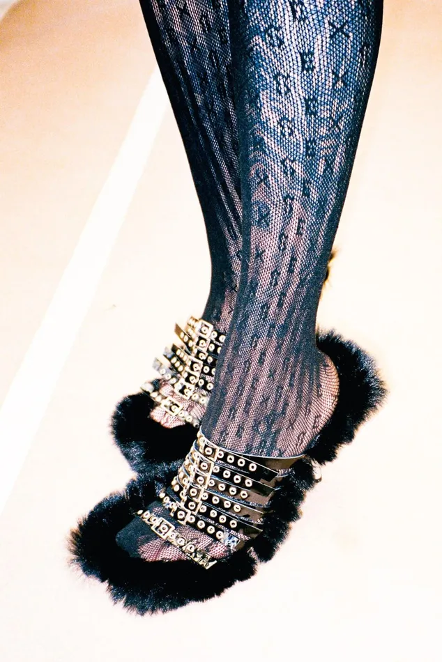 Jeffrey Campbell FUZZOUT Black Silver Women Heel