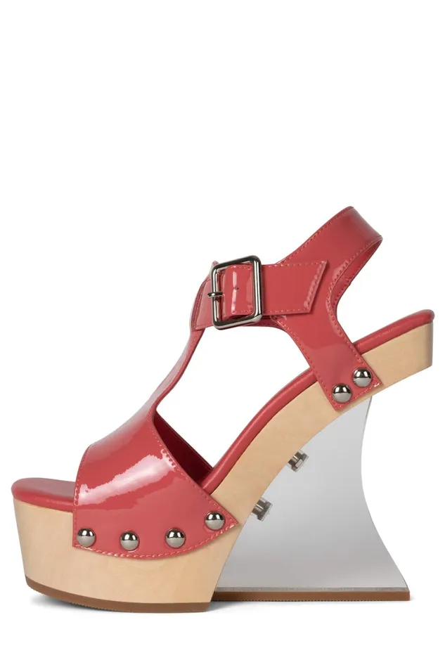 Jeffrey Campbell GALLERIA Black Patent Women Sandal