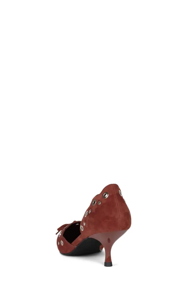 Jeffrey Campbell GRATIFIED Light Brown Suede Silver Women Pump