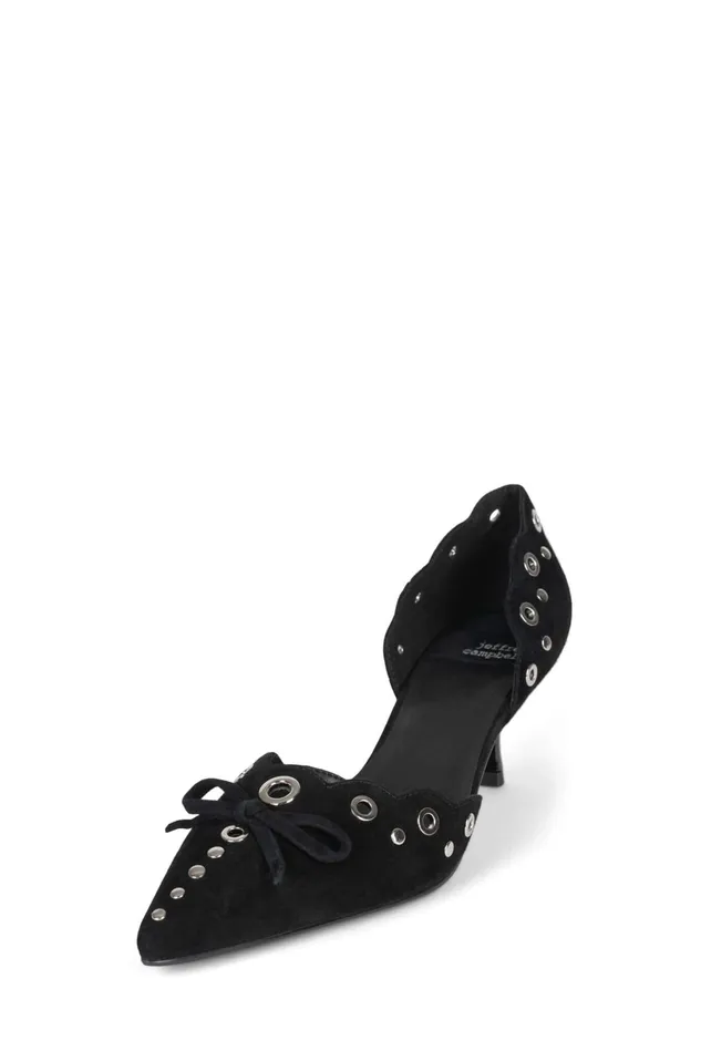 Jeffrey Campbell GRATIFIED Light Brown Suede Silver Women Pump