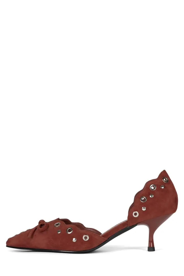Jeffrey Campbell GRATIFIED Light Brown Suede Silver Women Pump