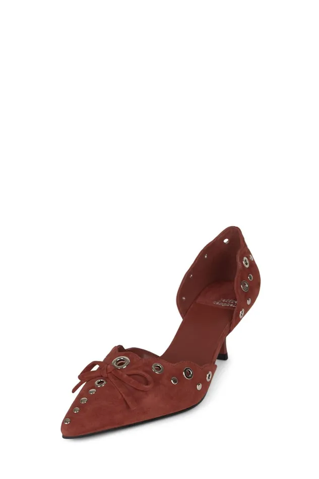 Jeffrey Campbell GRATIFIED Light Brown Suede Silver Women Pump