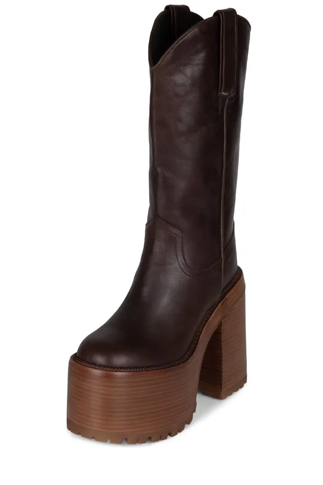Jeffrey Campbell GRAVEYARD Ivory Crinkle Patent Women Boot