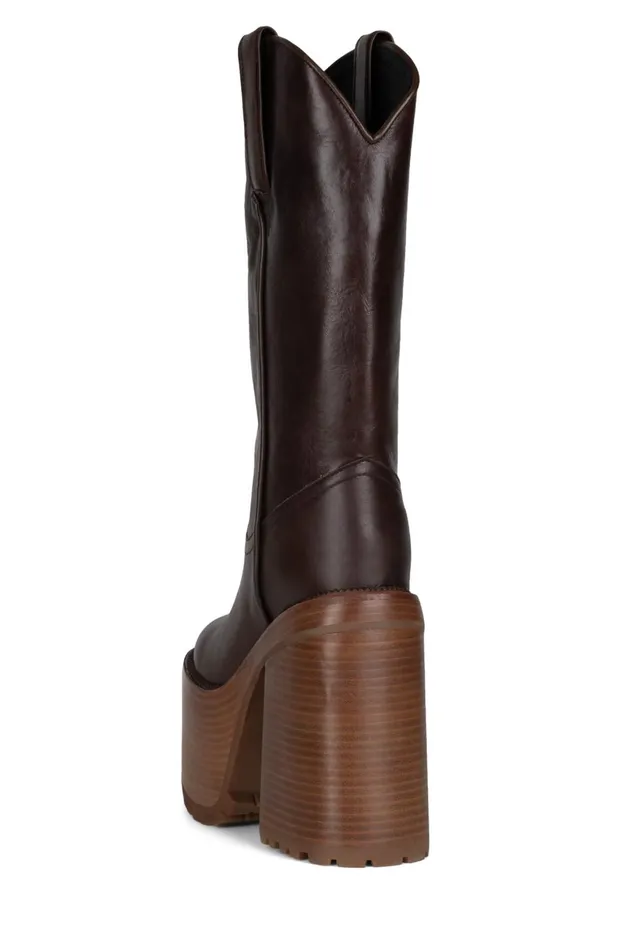 Jeffrey Campbell GRAVEYARD Ivory Crinkle Patent Women Boot