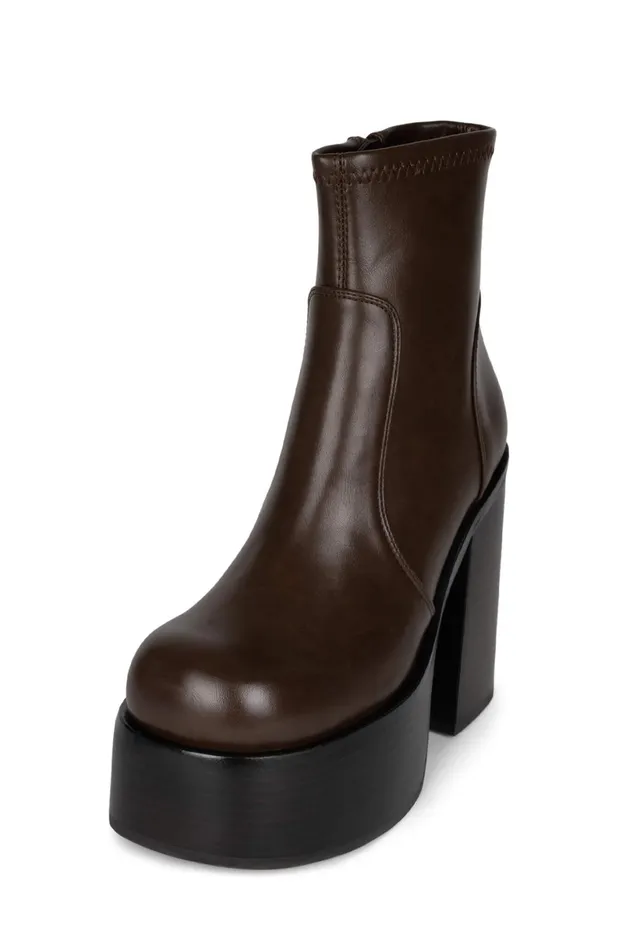 Jeffrey Campbell GRIMES Dark Brown Women Ankle To Mid