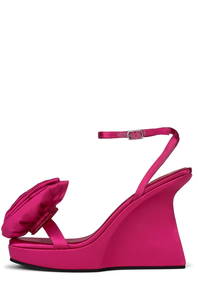 Jeffrey Campbell HIBISCUS Fuchsia Satin Women Heel