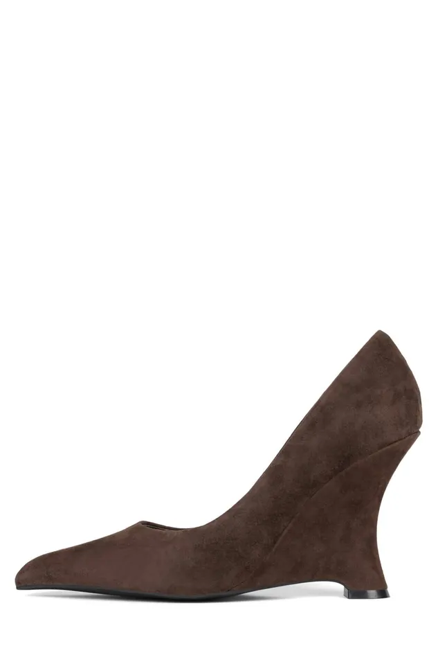 Jeffrey Campbell INTRIGUED Fuchsia Suede Women Wedge