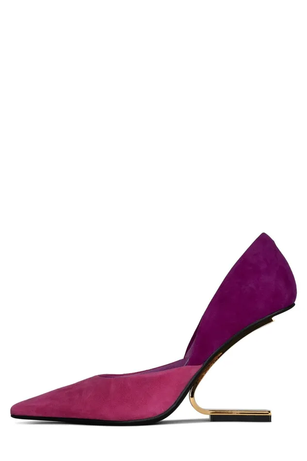 Jeffrey Campbell JULIETTE Fuchsia Suede Combo Women Pump