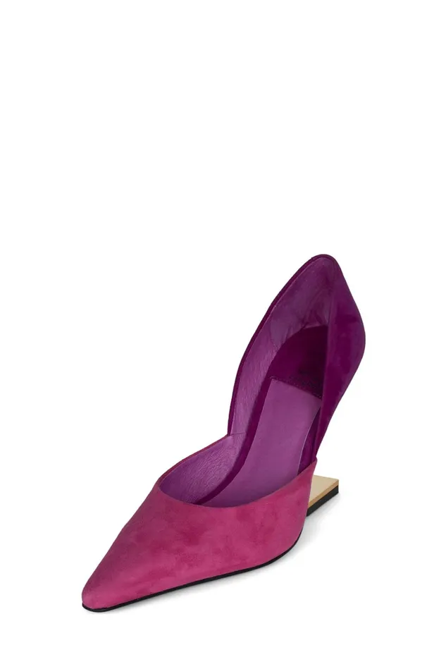 Jeffrey Campbell JULIETTE Fuchsia Suede Combo Women Pump
