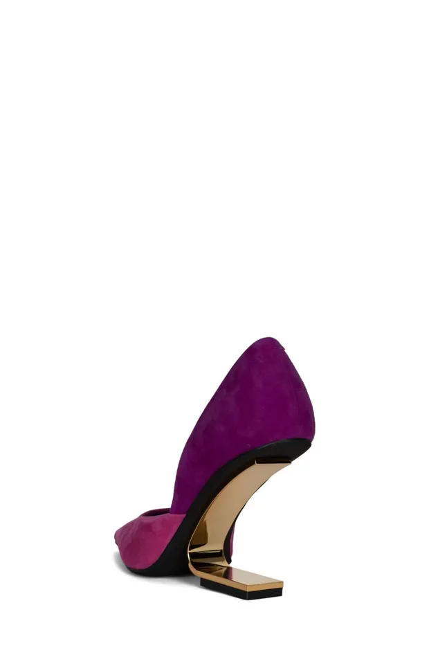 Jeffrey Campbell JULIETTE Fuchsia Suede Combo Women Pump