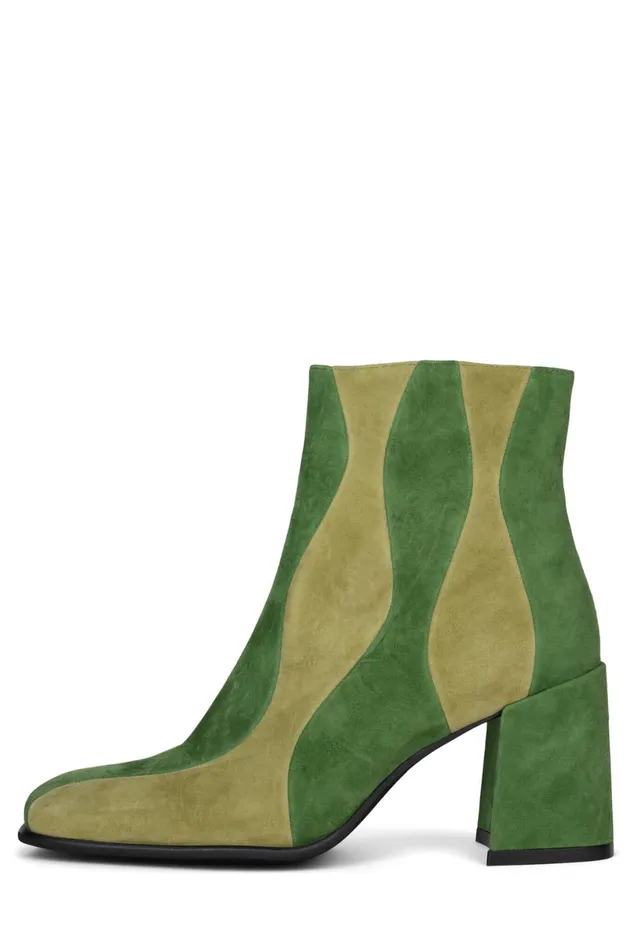 Jeffrey Campbell LAVALAMP Brown Suede Combo Women Ankle To Mid