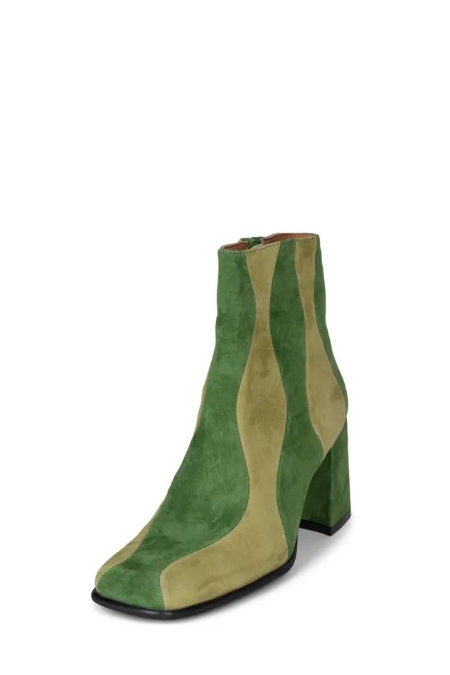 Jeffrey Campbell LAVALAMP Brown Suede Combo Women Ankle To Mid