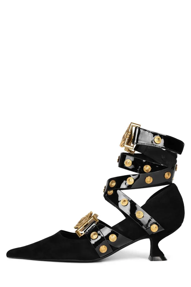 Jeffrey Campbell LEOS Fuchsia Suede Orange Gold Women Pump
