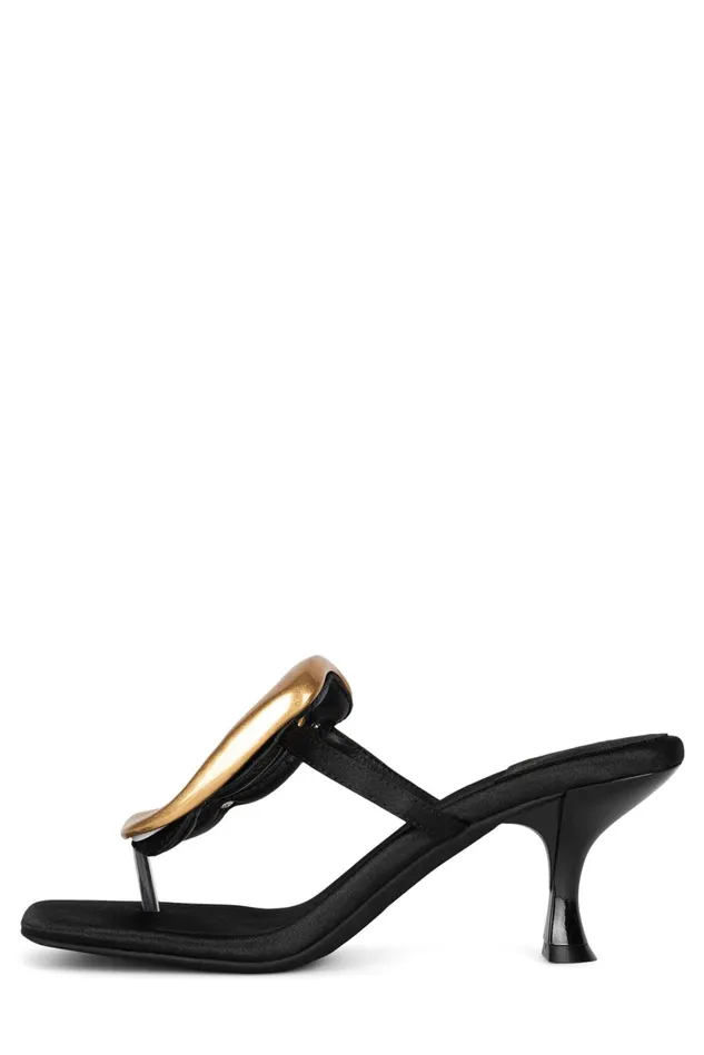 Jeffrey Campbell LINQUP Fuchsia Satin Gold Women Heel