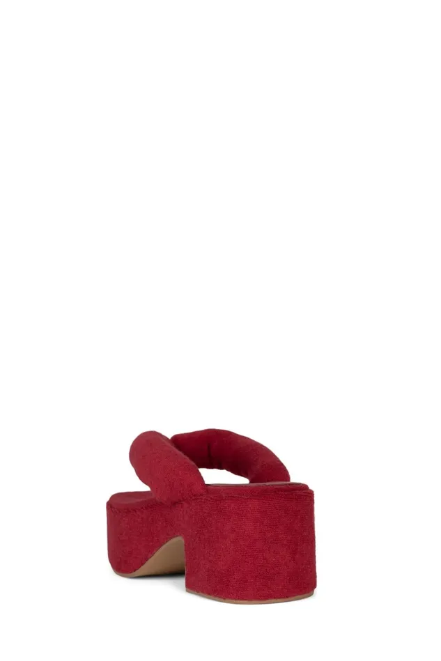 Jeffrey Campbell LUAU2 Pink Stripe Terrycloth Women Sandal