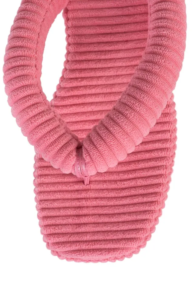 Jeffrey Campbell LUAU2 Pink Stripe Terrycloth Women Sandal