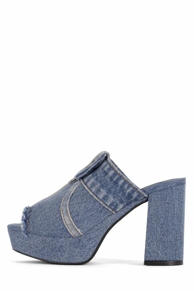 Jeffrey Campbell MAGDAJN Blue Denim Women Sandal