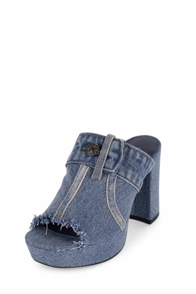 Jeffrey Campbell MAGDAJN Blue Denim Women Sandal