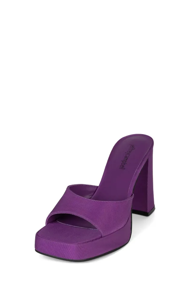 Jeffrey Campbell NINETY Purple Faille Women Sandal