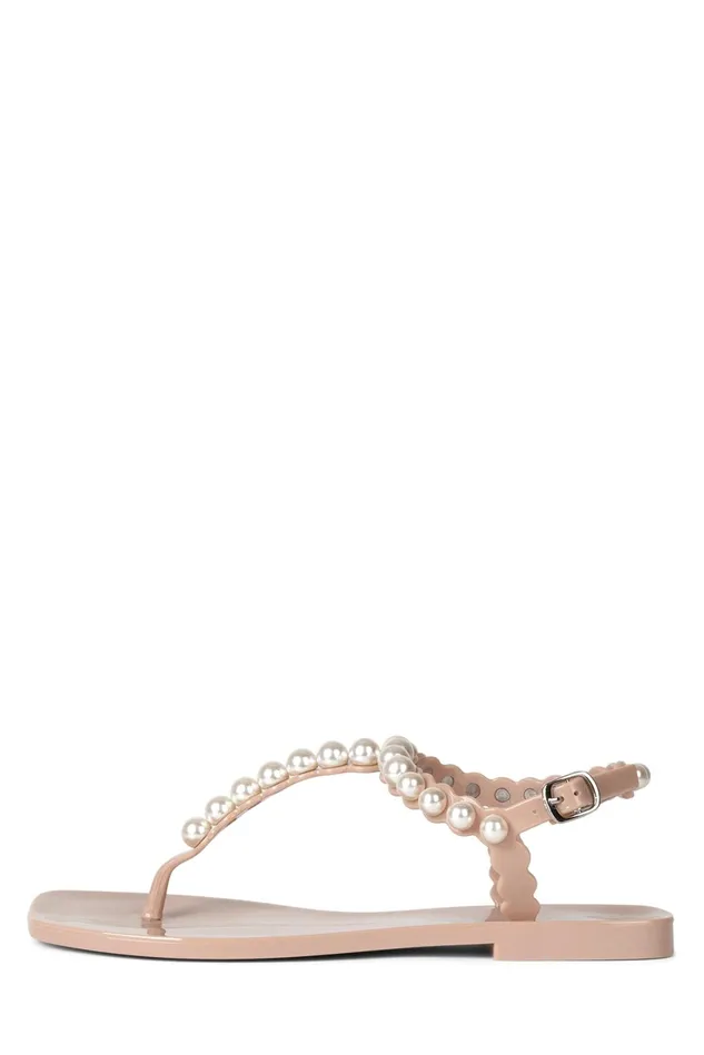 Jeffrey Campbell PEARLESQUE Natural Shiny Women Sandals Under 100