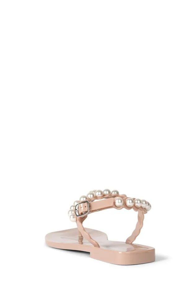 Jeffrey Campbell PEARLESQUE Natural Shiny Women Sandals Under 100