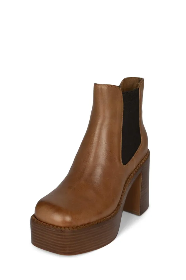 Jeffrey Campbell PERFORMER Tan Tan Polish Stack Women Boot