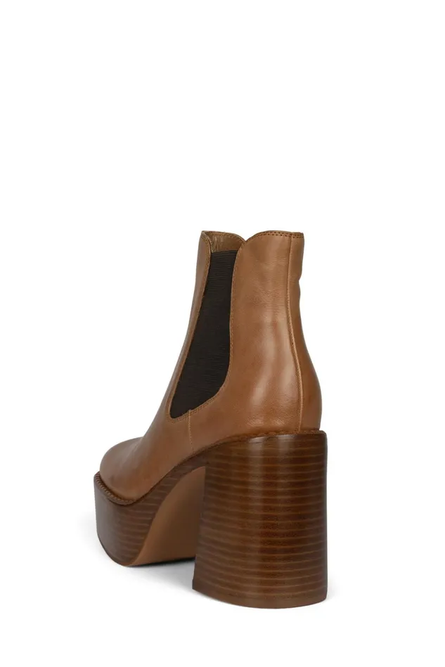 Jeffrey Campbell PERFORMER Tan Tan Polish Stack Women Boot