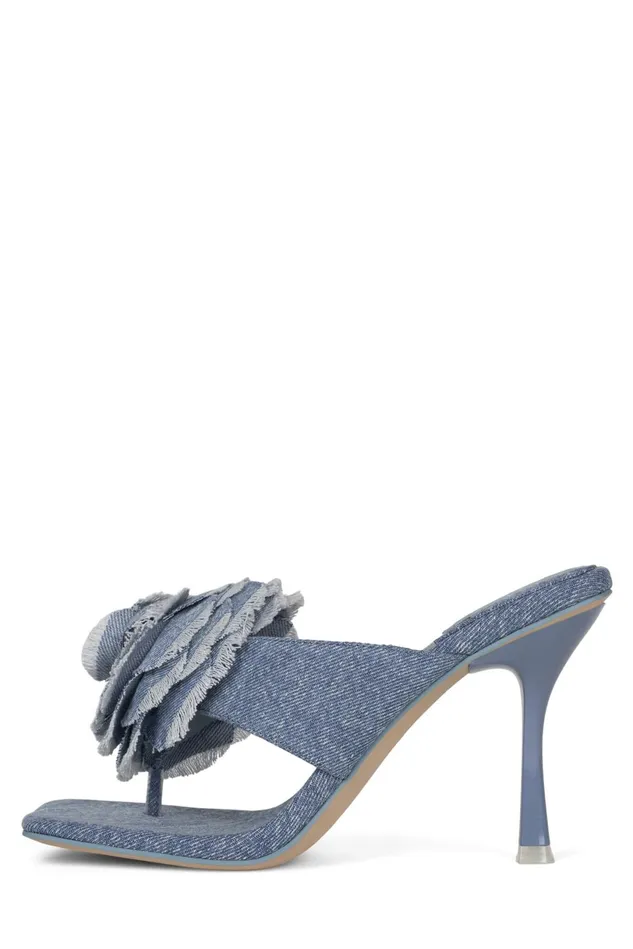 Jeffrey Campbell PERIWINKLE Faded Blue Denim Women Heel