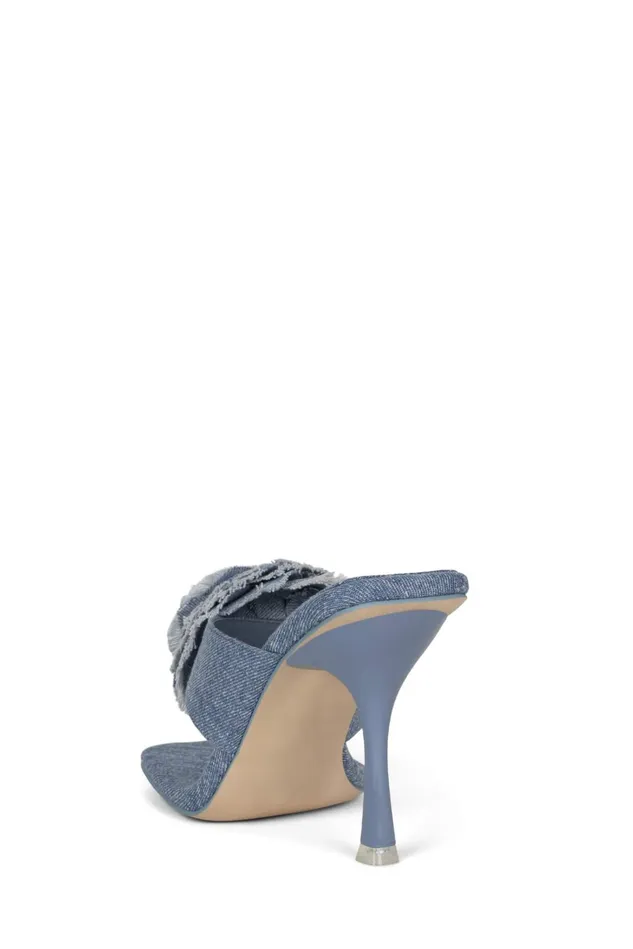Jeffrey Campbell PERIWINKLE Faded Blue Denim Women Heel